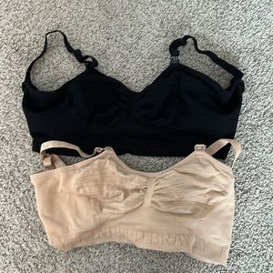 Kindred Bravely 2 Sublime Nursing and Pumping Bras Small Black Tan